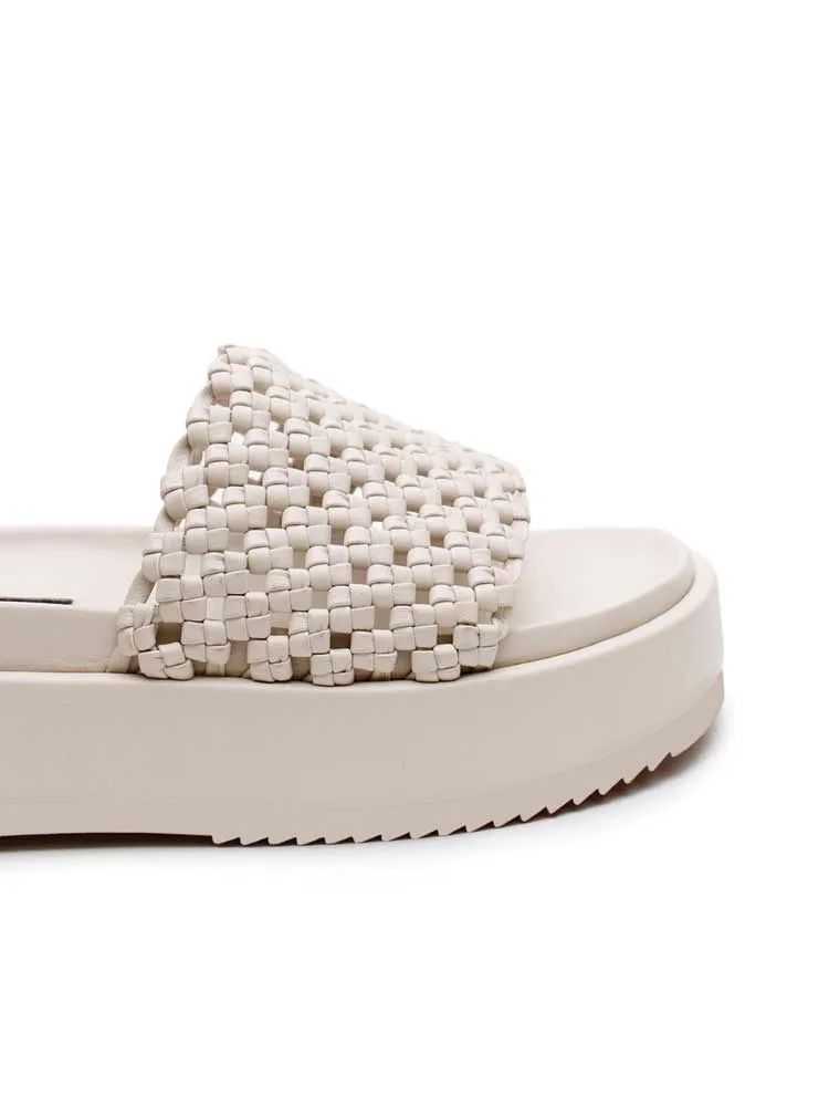 Knotted Platform Slide Milk