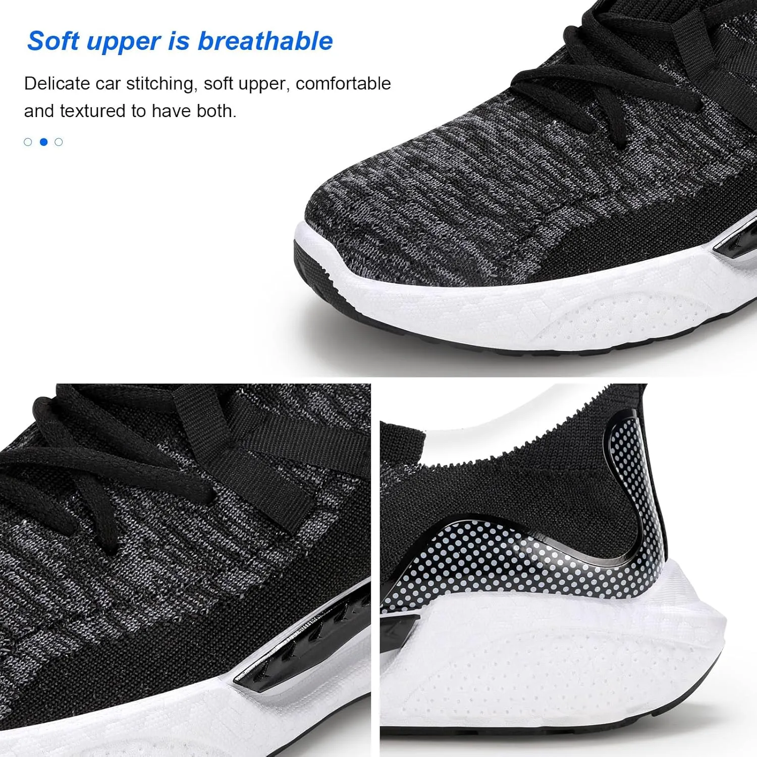 KUNWFNIX Womens Walking Tennis Shoes Slip On Memory Foam Lightweight Casual Sneakers Breathable Tennis Shoes for Gym Travel Work