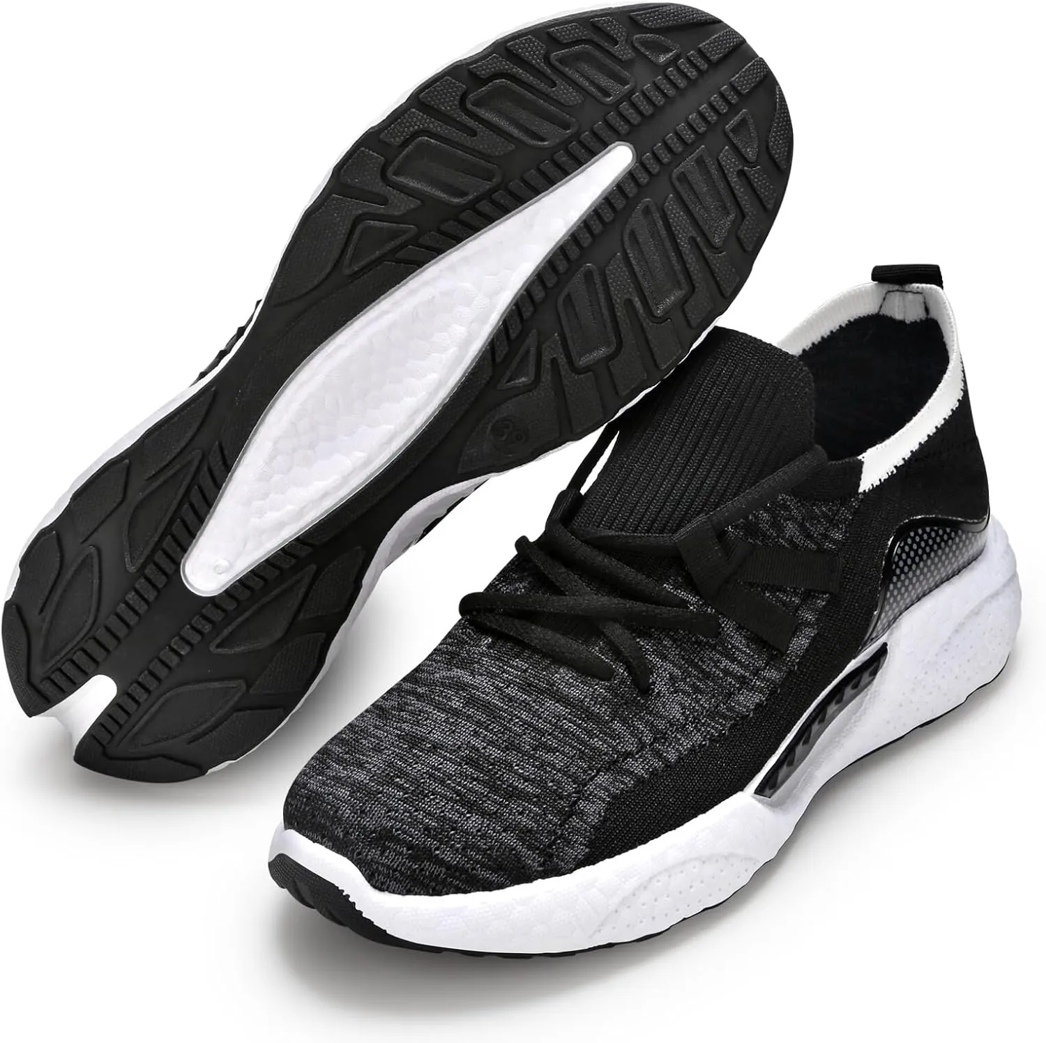 KUNWFNIX Womens Walking Tennis Shoes Slip On Memory Foam Lightweight Casual Sneakers Breathable Tennis Shoes for Gym Travel Work