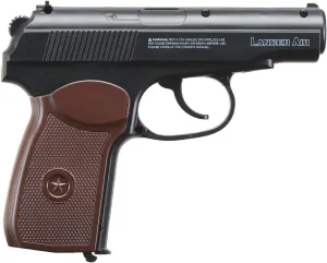 Lancer Tactical Air Pistol Saber XMK CO2 Airgun Makarych Pistol - 390 FPS w/High Pressure 12 Gram & Bag of Metal BB- Pack of 5