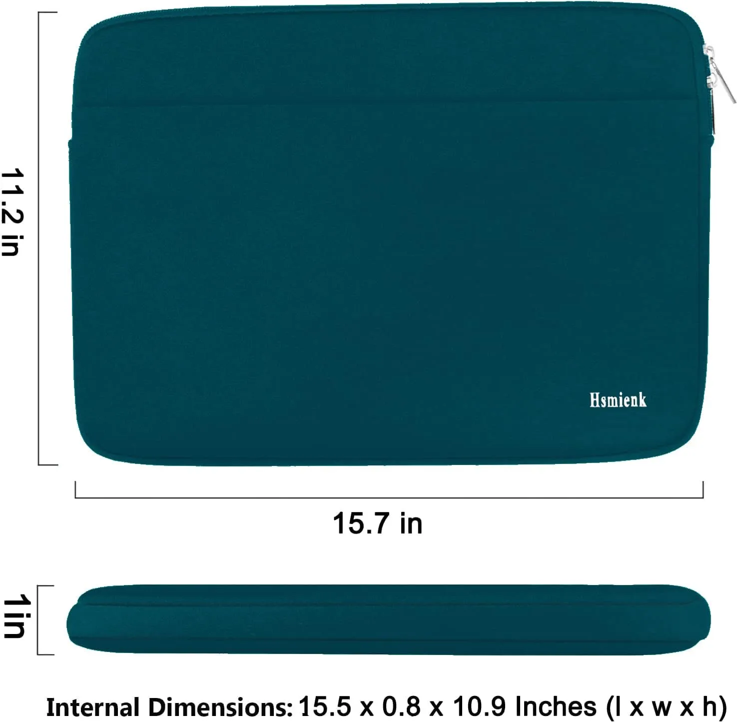 Laptop Sleeve Case 15.6 inch, Shockproof Protective Notebook Bag with Accessory Pocket, Briefcase Carrying Laptop Sleeve for 15.6" HP, ASUS, Dell, Lenovo, Acer -Cyan Color