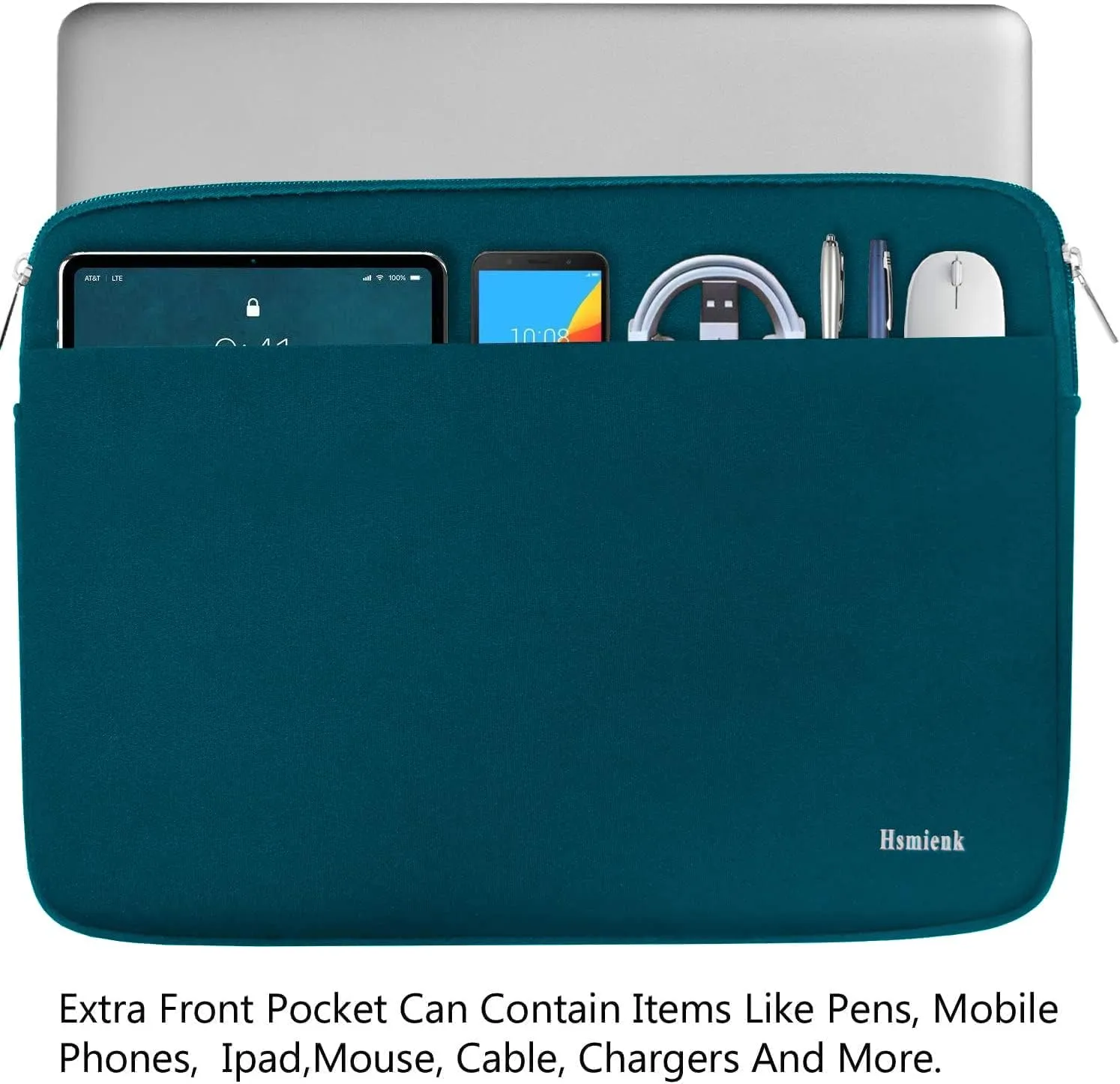 Laptop Sleeve Case 15.6 inch, Shockproof Protective Notebook Bag with Accessory Pocket, Briefcase Carrying Laptop Sleeve for 15.6" HP, ASUS, Dell, Lenovo, Acer -Cyan Color