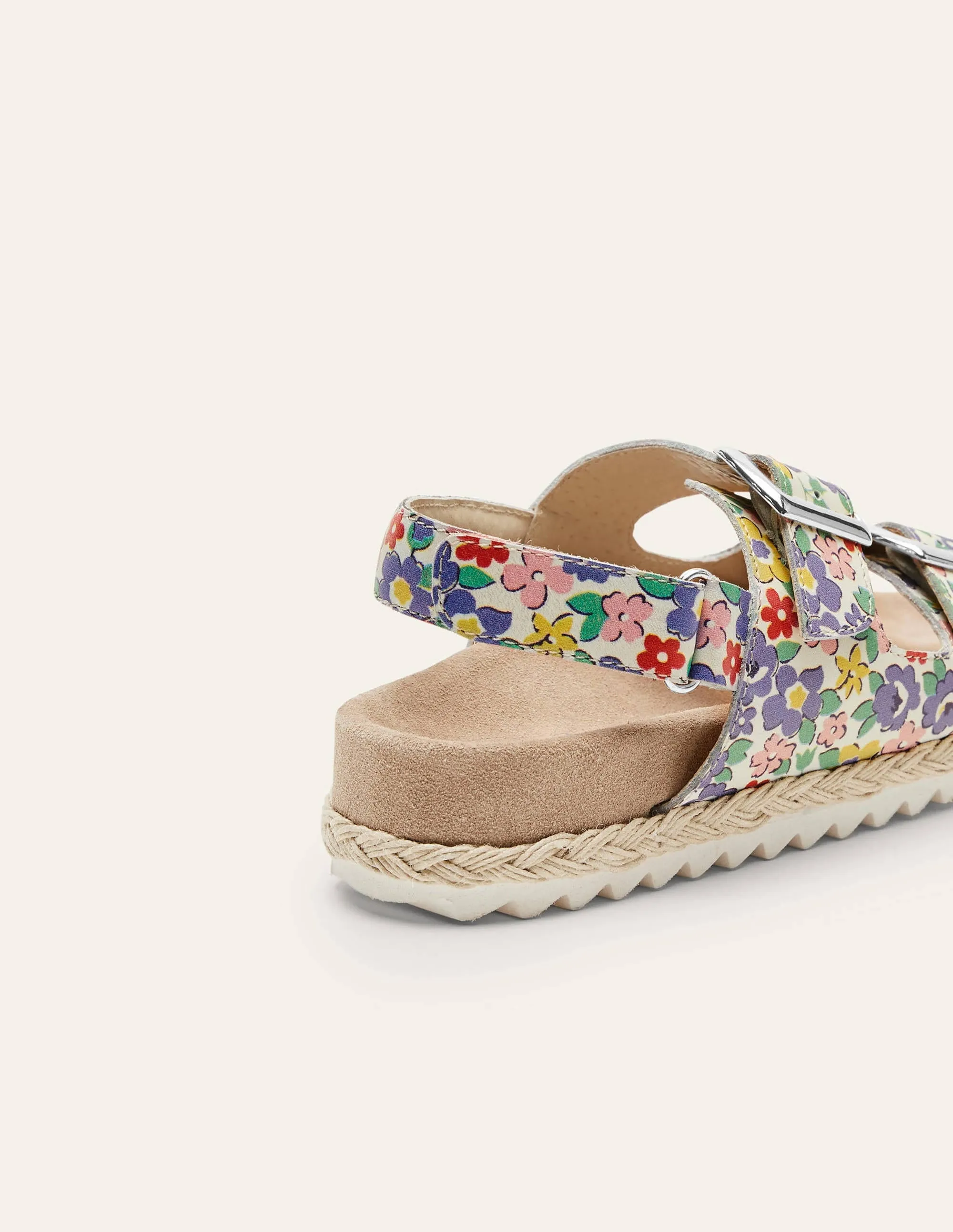Ledersandalen im Espadrille-Stil-Bunt
