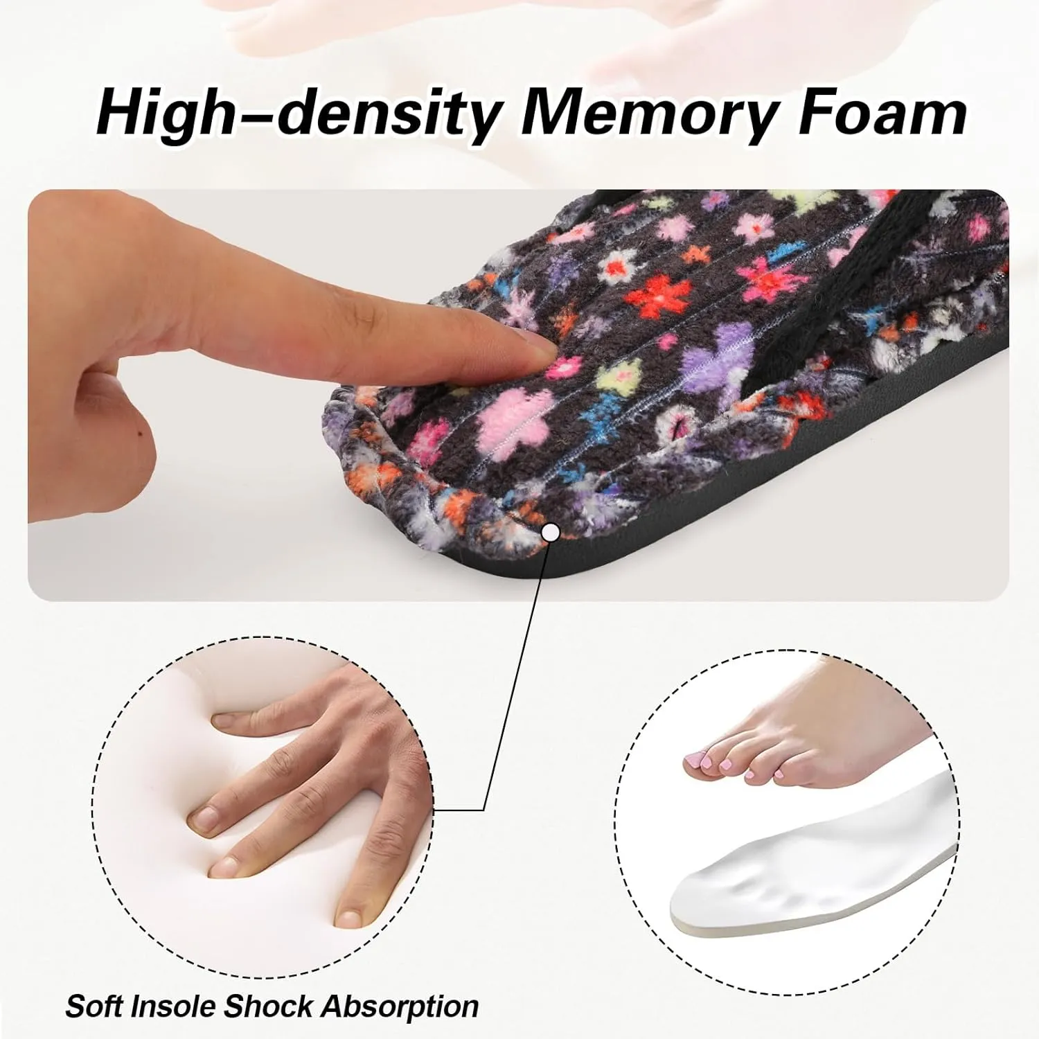LeIsfIt Slippers for Women Adjustable Open Toe House Slippers Wide Diabetic Shoes Memory Foam Bedroom Slides Arthritis Edema House Shoes
