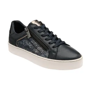 Lotus Sherese Navy/Print Leather Trainers