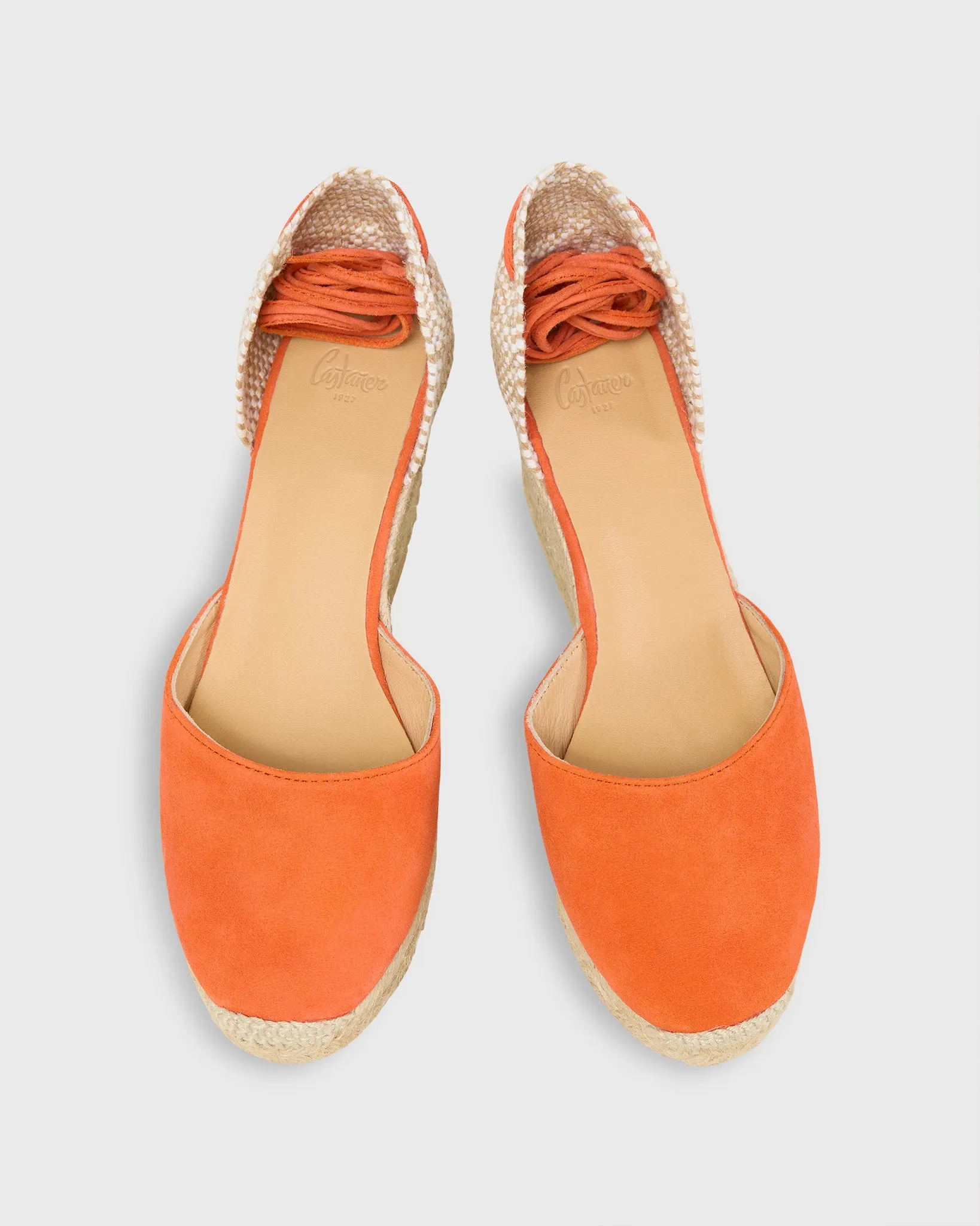 Low Carina Espadrille in Papaya Suede