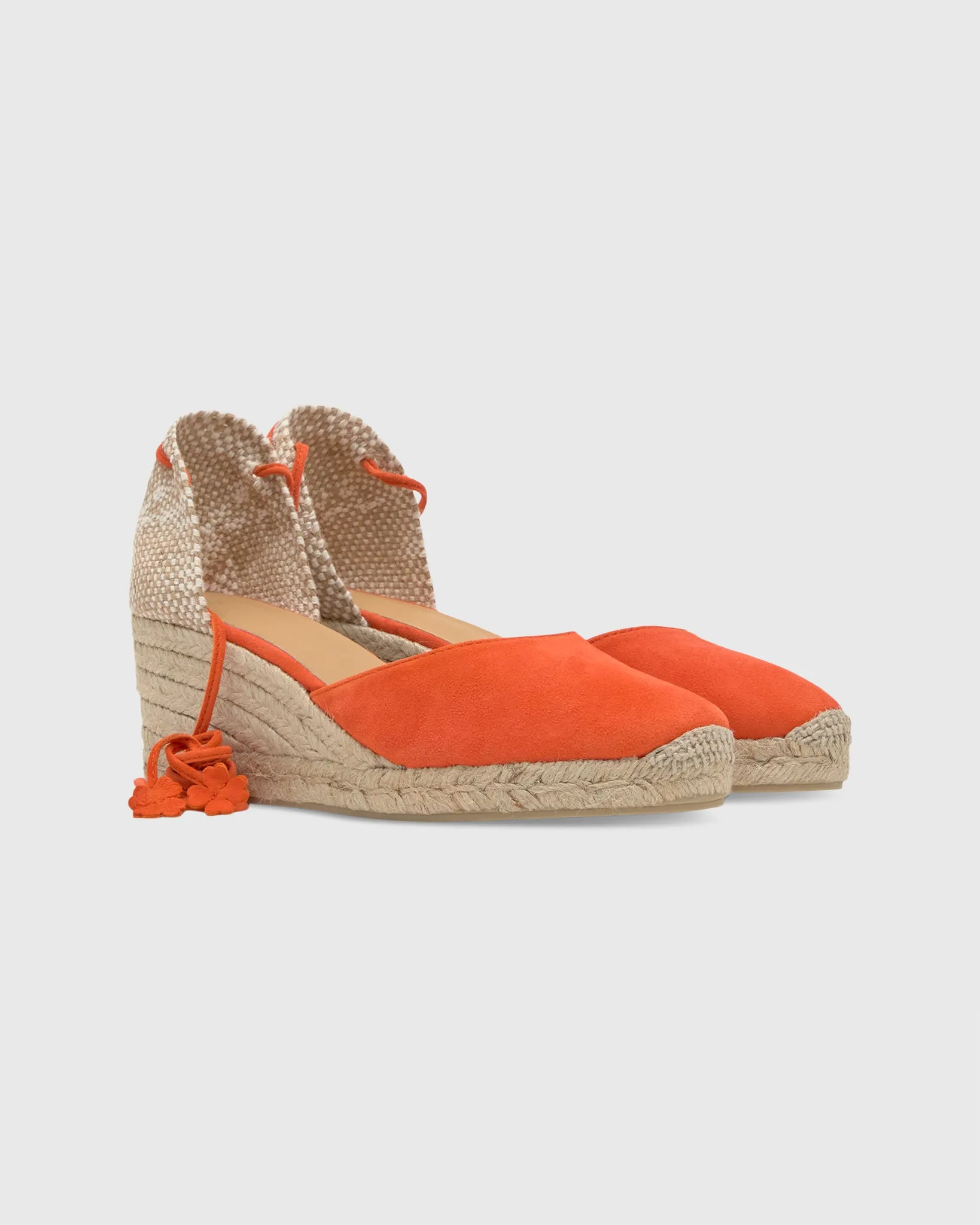 Low Carina Espadrille in Papaya Suede