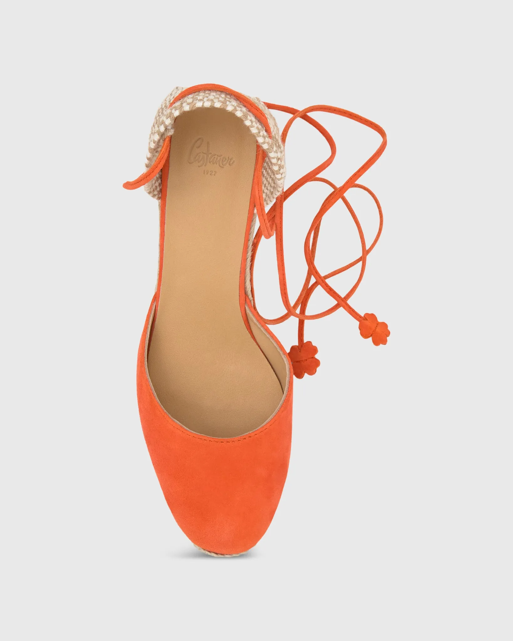 Low Carina Espadrille in Papaya Suede