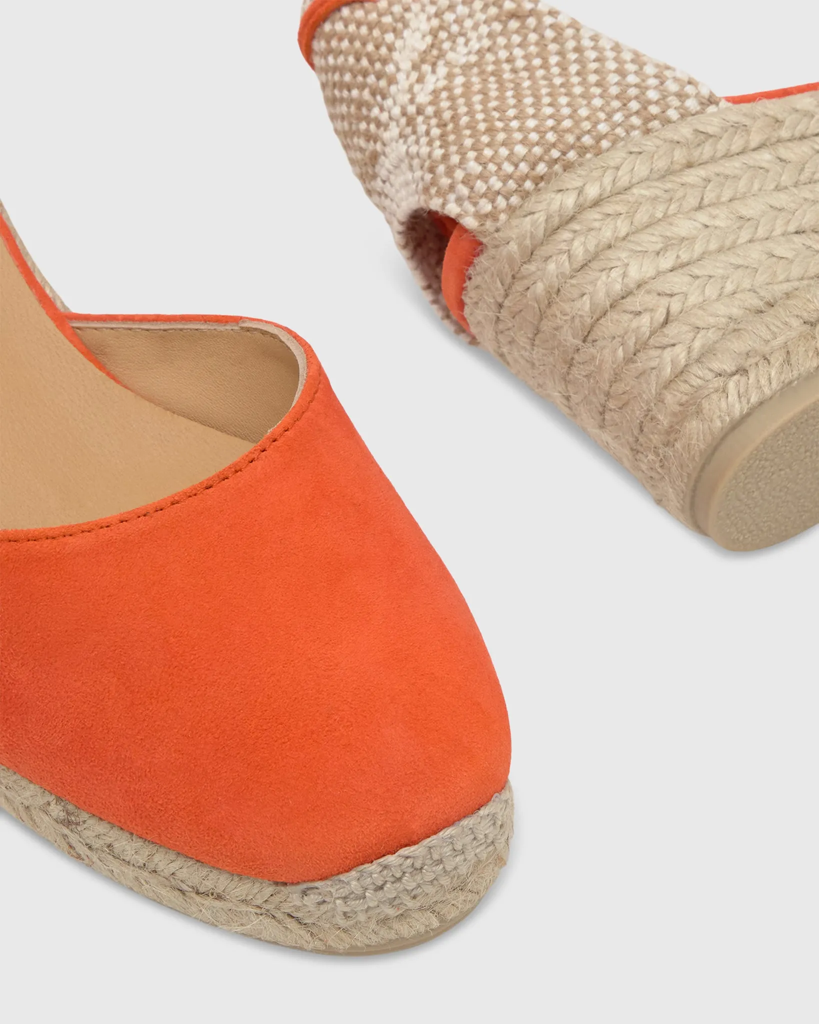 Low Carina Espadrille in Papaya Suede
