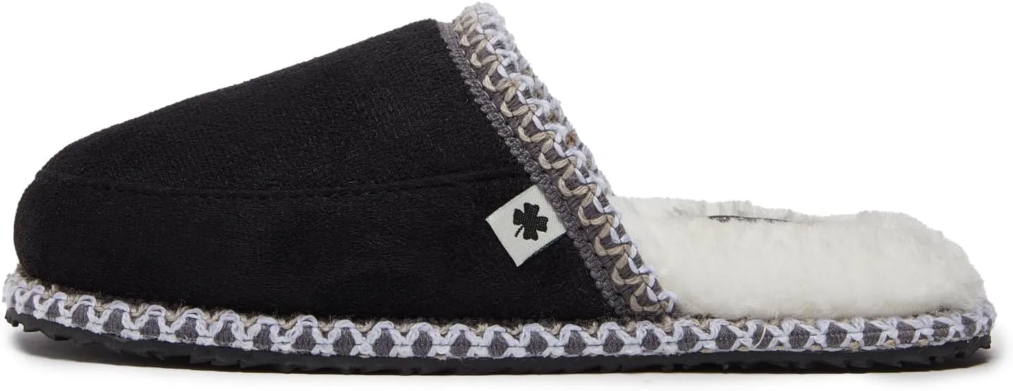 Lucky Brand Micro-Suede Memory Foam Boys Slippers - Closed Toe Plush Lined House Shoes/Kids Slippers