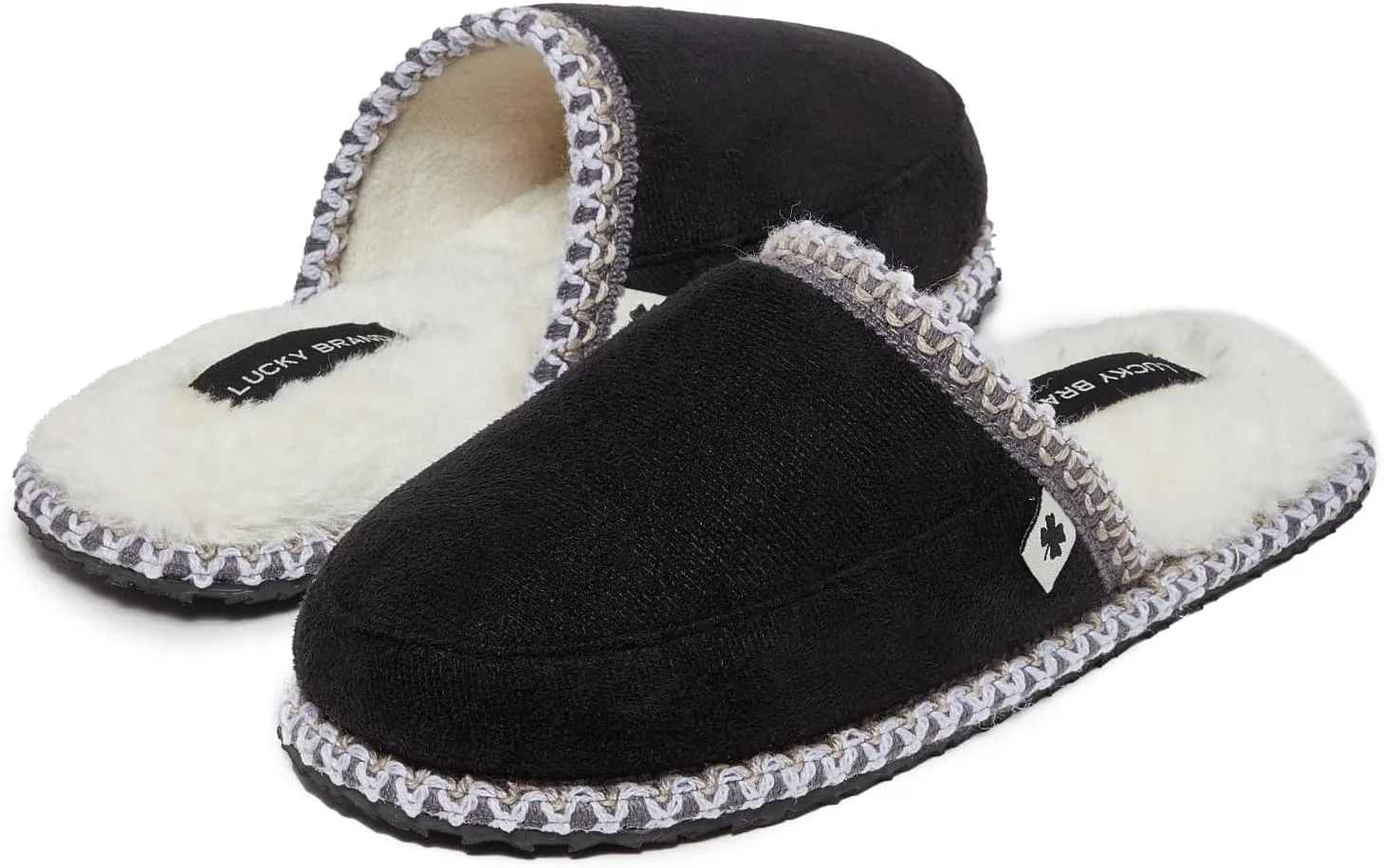 Lucky Brand Micro-Suede Memory Foam Boys Slippers - Closed Toe Plush Lined House Shoes/Kids Slippers