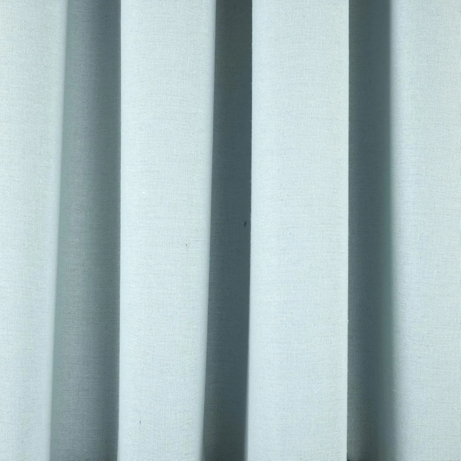 Lush Decor Linen Button 100% Blackout Window Curtain Panel, Single, 40" W x 84" L, Blue & White - Blackout Curtains - Rustic Decor - Country Farmhouse Curtains For Bedroom