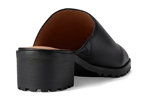 Madewell The Mindy Lugsole Mule in Leather True Black 5.5 M