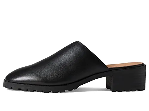 Madewell The Mindy Lugsole Mule in Leather True Black 5.5 M