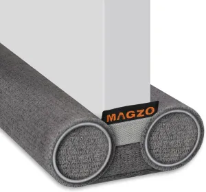 MAGZO Double Side Door Draft Stopper 36" Draft Guard Air Dust Blocker Save Energy Weighted Adjustable Length, Gray