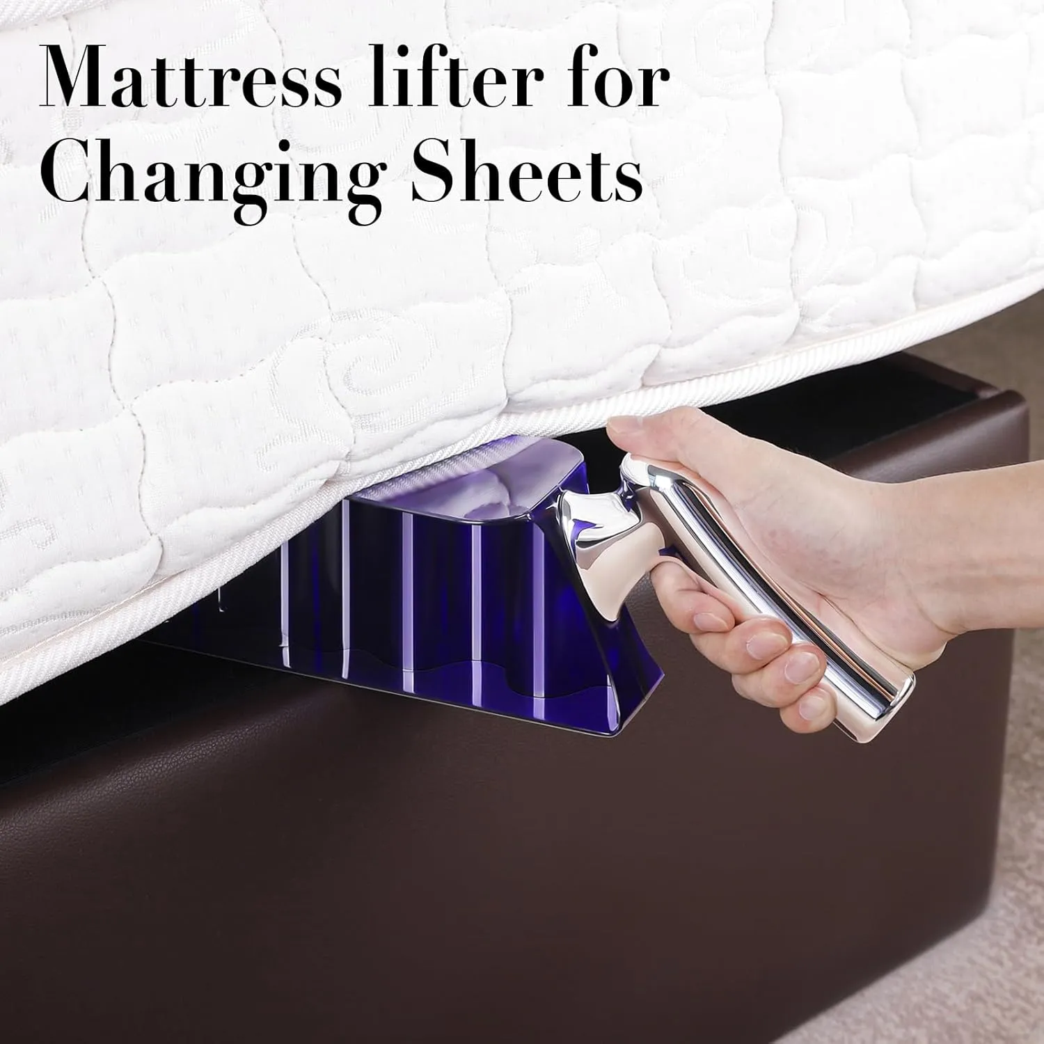 Mattress Lifter & Wedge Bed Maker Tool for Changing Sheets - Helps Lift and Hold The Mattress, Tucks Sheets, Removes Sheets, Bed Skirts - Alleviating Back Pain (1 Piece)