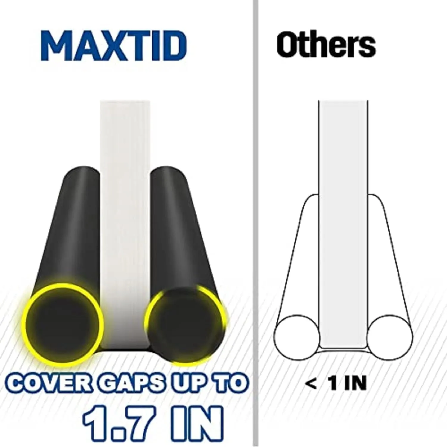 MAXTID 32" Door Draft Stopper Brown Home Essentials for New Home Door Stoppers for Bottom of Door Under Door Weather Stripping Large Door Draft Blocker