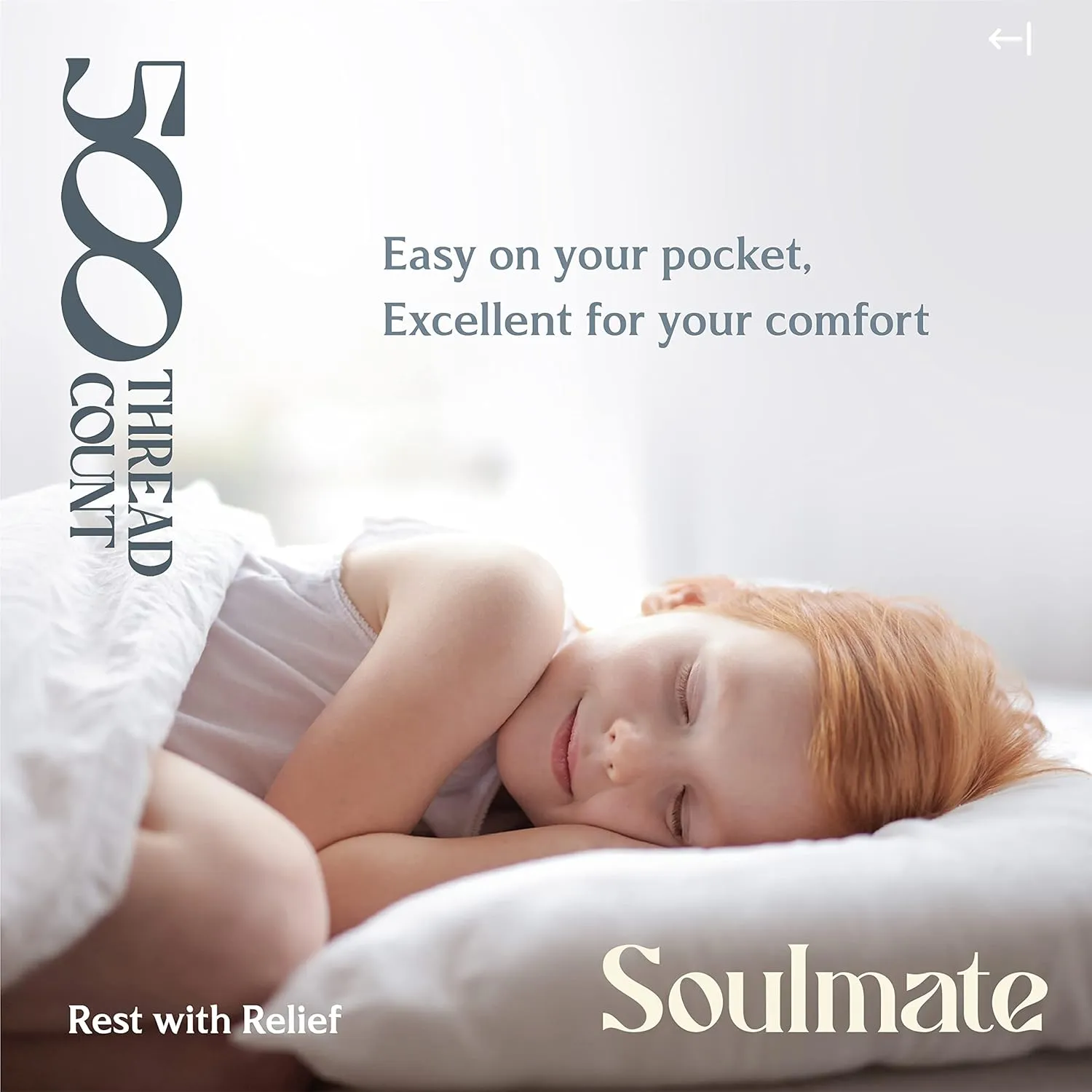 Mayfair Linen 100% Cotton Fitted Sheet King Size - 500 Thread Count Fitted Sheet King Cotton Only, Luxuriously Soft, Cooling 16" Deep Pocket Sateen Weave Bottom, Luxury Hotel Quality - Light Blue