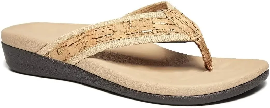 MEGNYA Womens Orthotic Flip Flops, Plantar Fasciitis Sandals for Flat Feet with Arch Support Thong Style Flip Flops, Comfortable Walking Sandals for Beach, Vacation