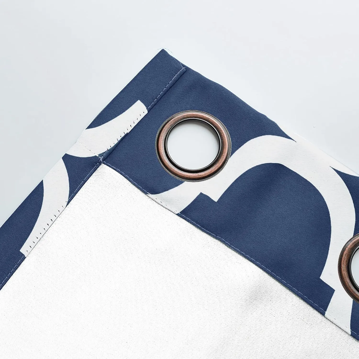 Melodieux Moroccan Fashion Room Darkening Blackout Curtain Grommet for Living Room Bedroom, 1 Panel Pack, 52" W x 84" L, Navy Blue