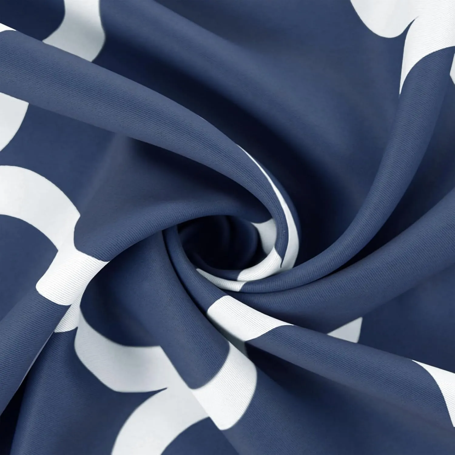 Melodieux Moroccan Fashion Room Darkening Blackout Curtain Grommet for Living Room Bedroom, 1 Panel Pack, 52" W x 84" L, Navy Blue