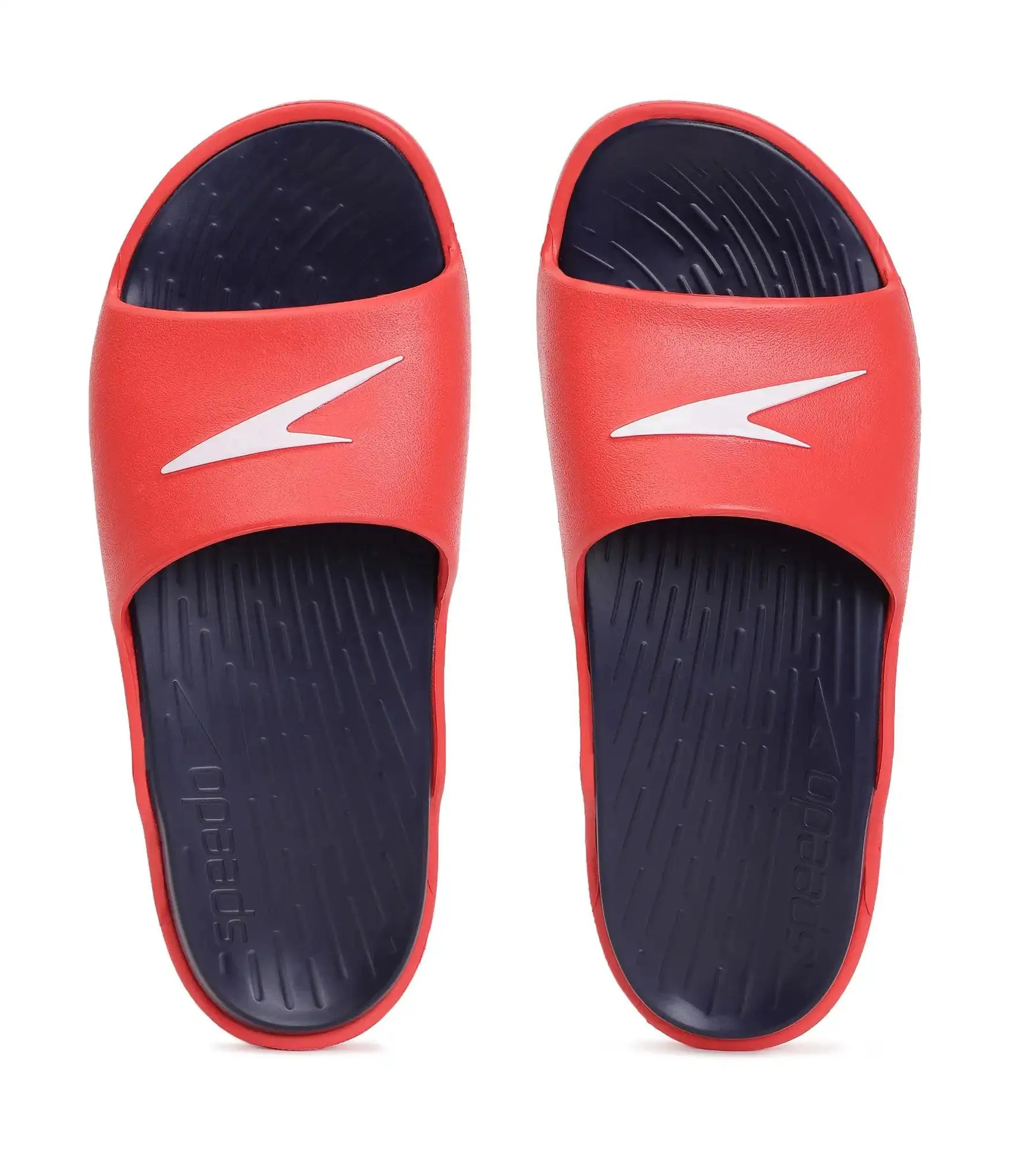 Men's Dual Colour Slides - True Navy & Fed Red