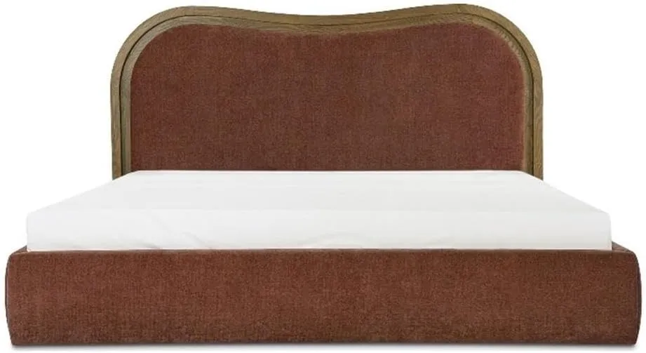 Moe's Home Collection Camilla Bed Fabric Brown