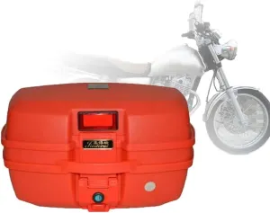 Motorcycle Trunk,Motorcycle Top Case Heavy Duty Travel Trunk for Helmet Cycling, Luggage Tail Box with Reflective Stripe, Scooter Waterproof