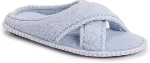 MUK LUKS Women's Ada Chenille Crossband Slippers-Daisy White