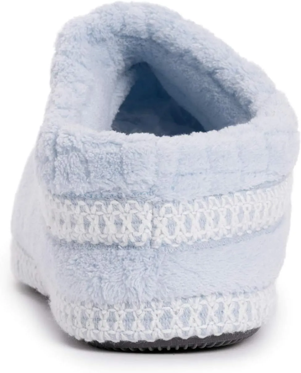 MUK LUKS Womens Rita Micro Chenille Full Foot Slippers