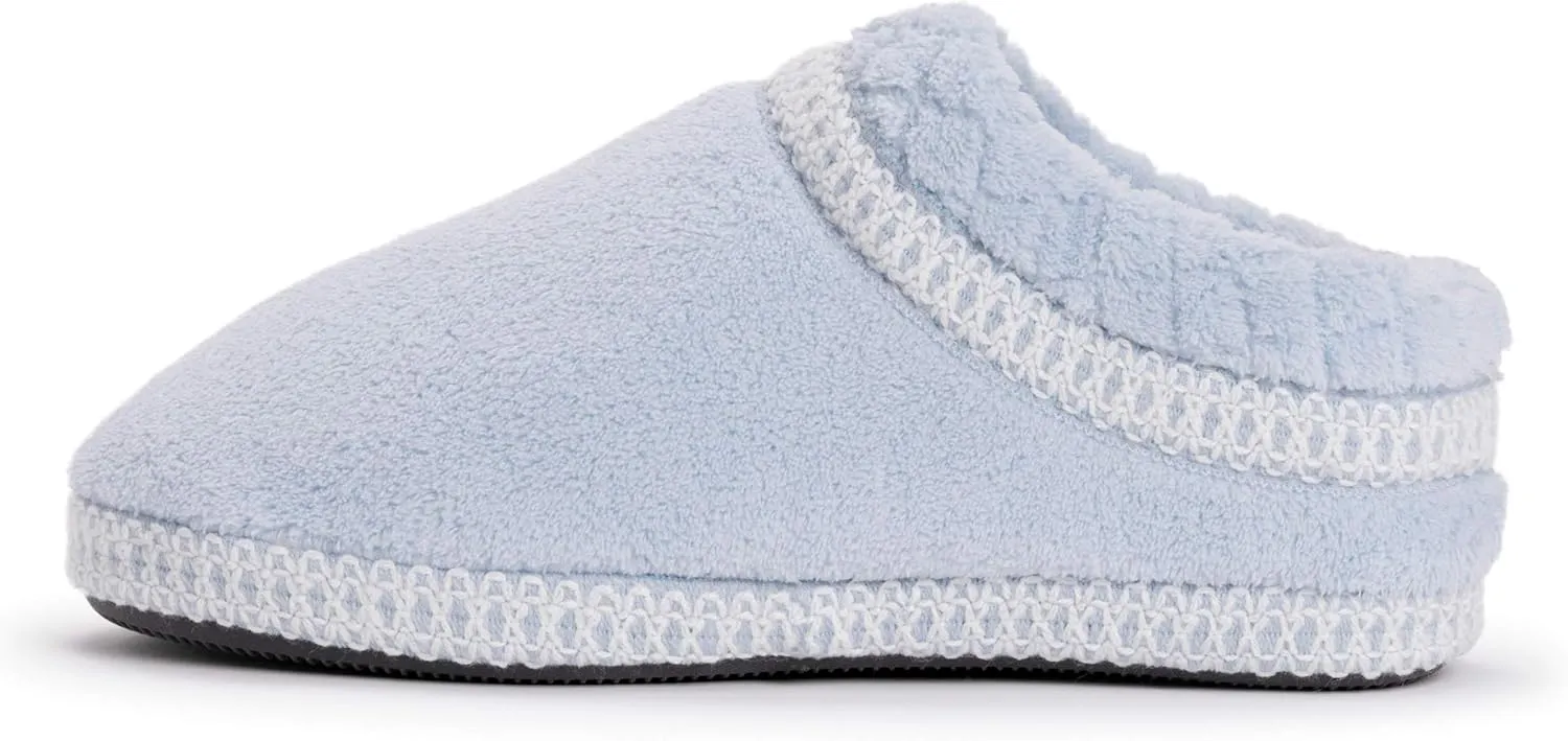 MUK LUKS Womens Rita Micro Chenille Full Foot Slippers