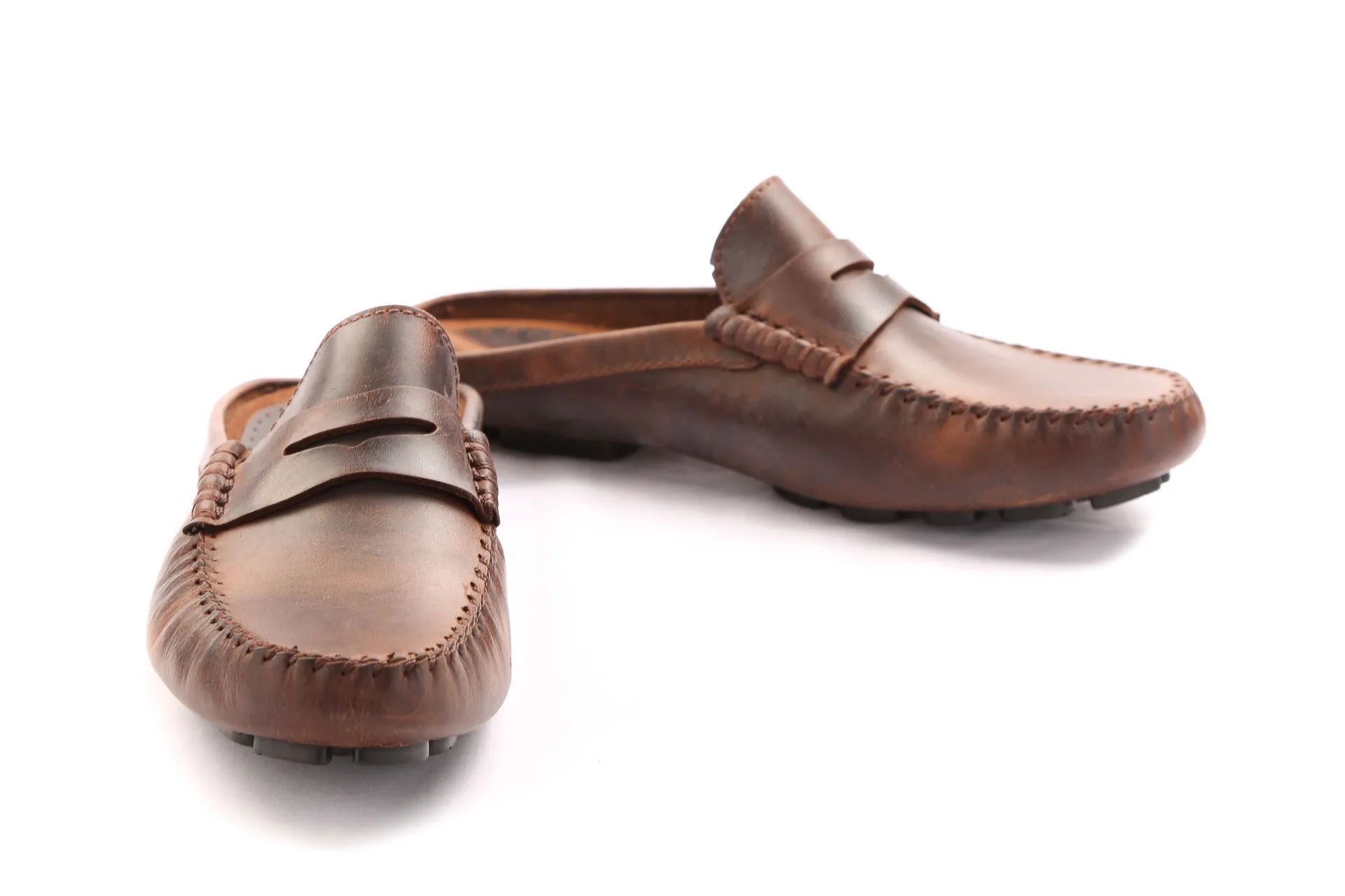 Mule with Headband Dark Brown