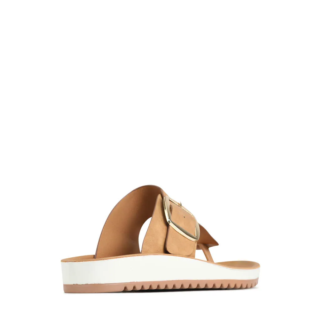 NADA BUCKLE SLIDE SANDALS