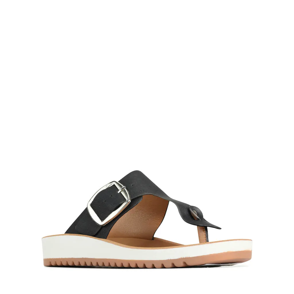 NADA BUCKLE SLIDE SANDALS