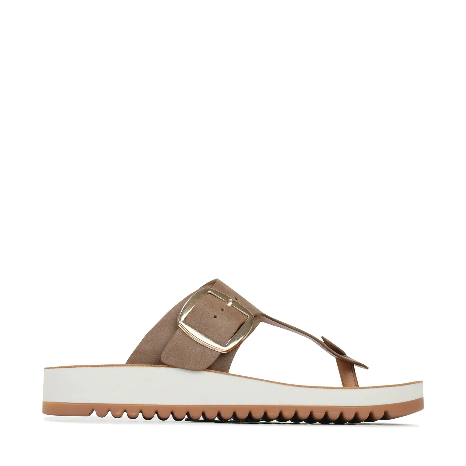 NADA BUCKLE SLIDE SANDALS