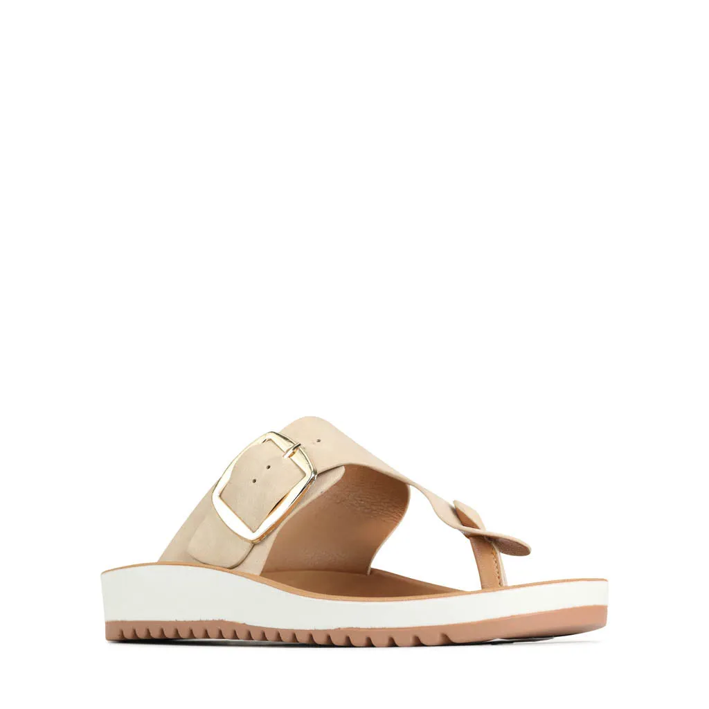 NADA BUCKLE SLIDE SANDALS