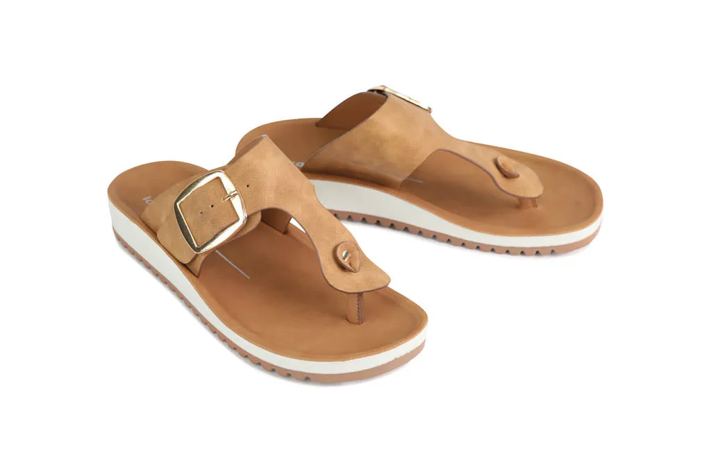 NADA BUCKLE SLIDE SANDALS