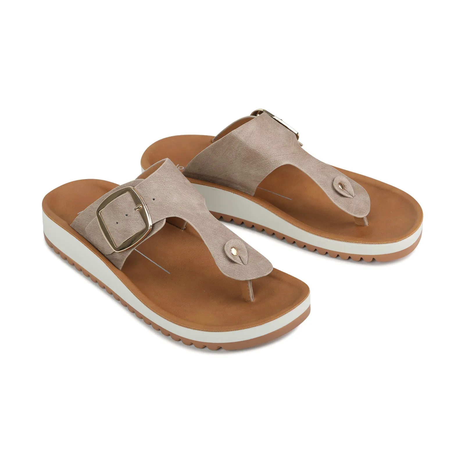 NADA BUCKLE SLIDE SANDALS