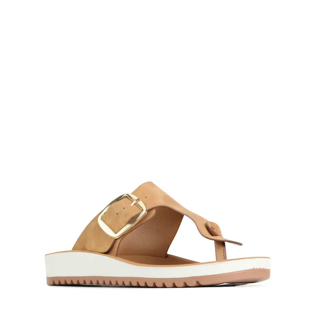 NADA BUCKLE SLIDE SANDALS