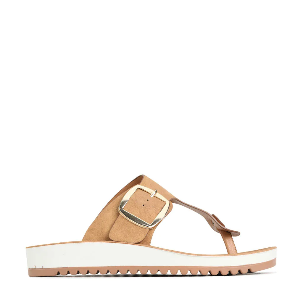 NADA BUCKLE SLIDE SANDALS