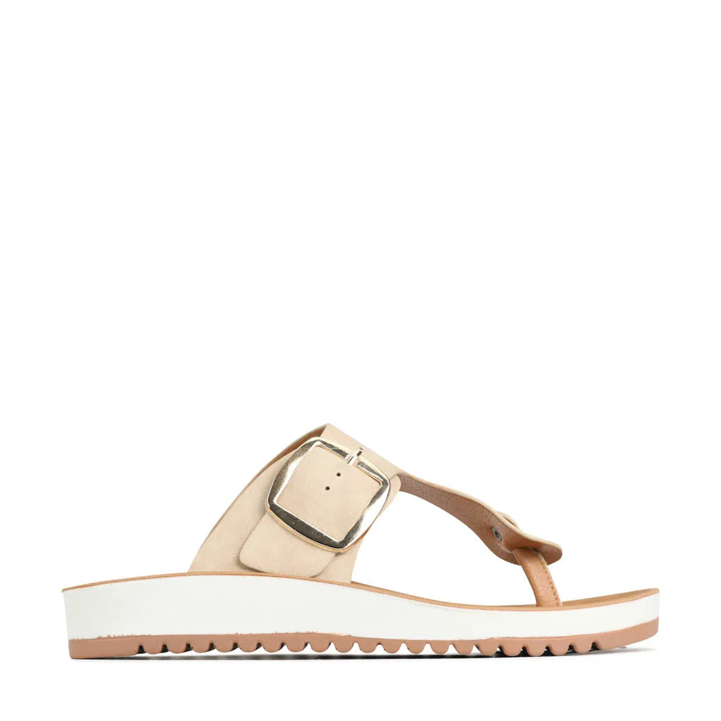 NADA BUCKLE SLIDE SANDALS