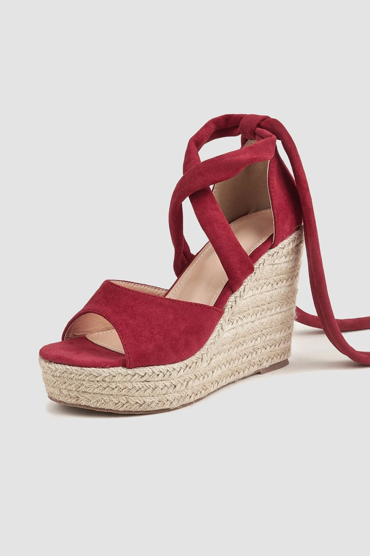 New Fashion Spring Outfit Espadrille Platform Lace-Up Heel Sandals