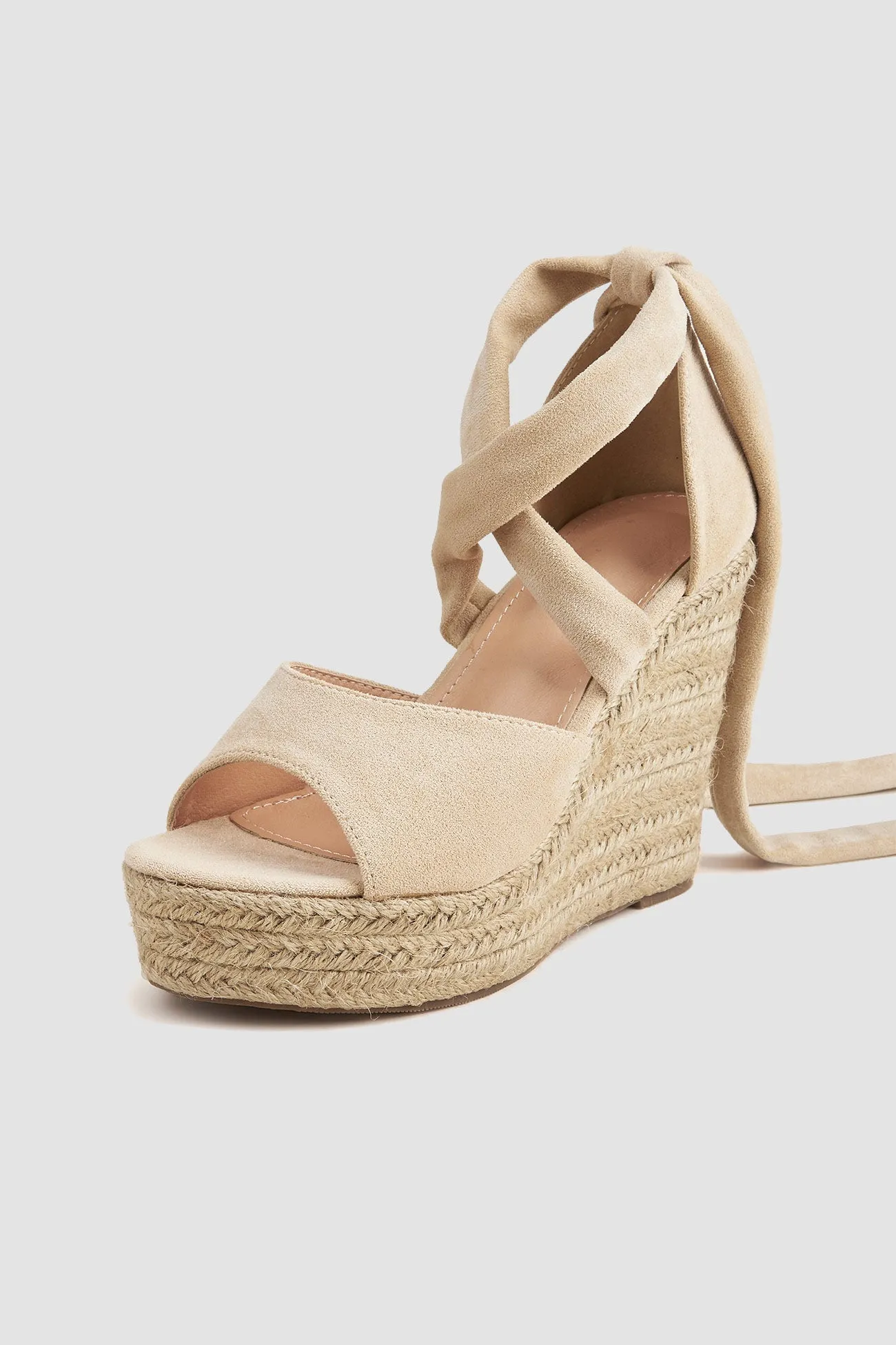 New Fashion Spring Outfit Espadrille Platform Lace-Up Heel Sandals
