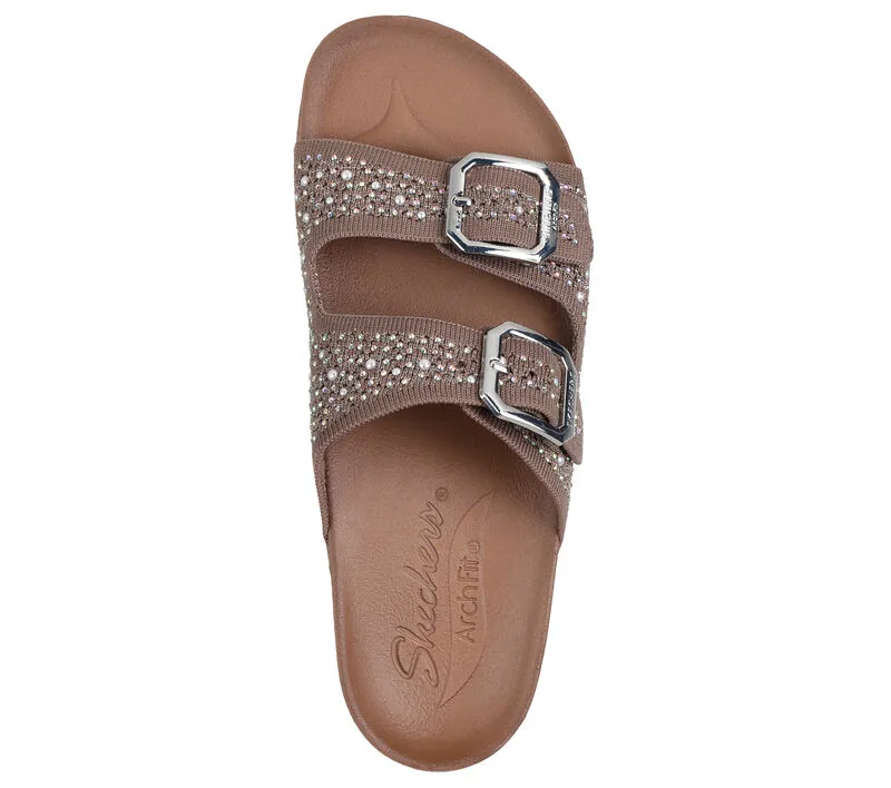 NEW Women's SKECHERS ARCH FIT GRANOLA - CASUALLY STUNNING Mocha KNIT Sandals AUTHENTIC IN BOX