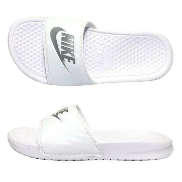 Nike Womens Benassi JDI White/Silver - (343881 102) - WT - R2L15