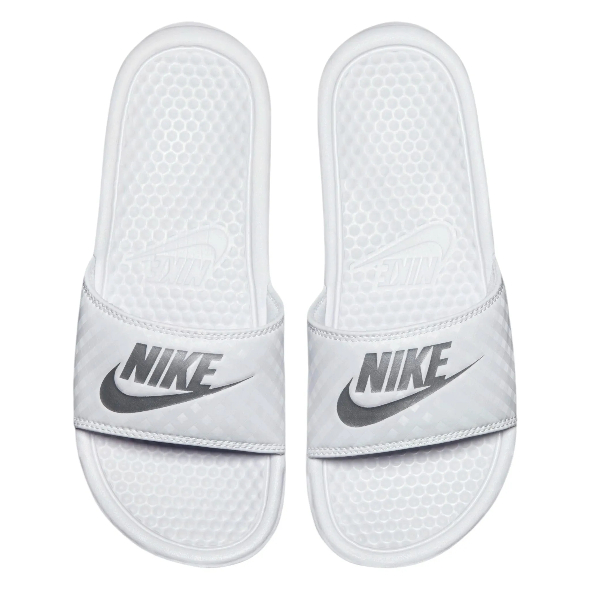 Nike Womens Benassi JDI White/Silver - (343881 102) - WT - R2L15