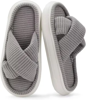 NineCiFun Platform Slippers for Women Indoor and Outdoor Women's Summer Slippers Open Toe Slide House Bedroom Shoes