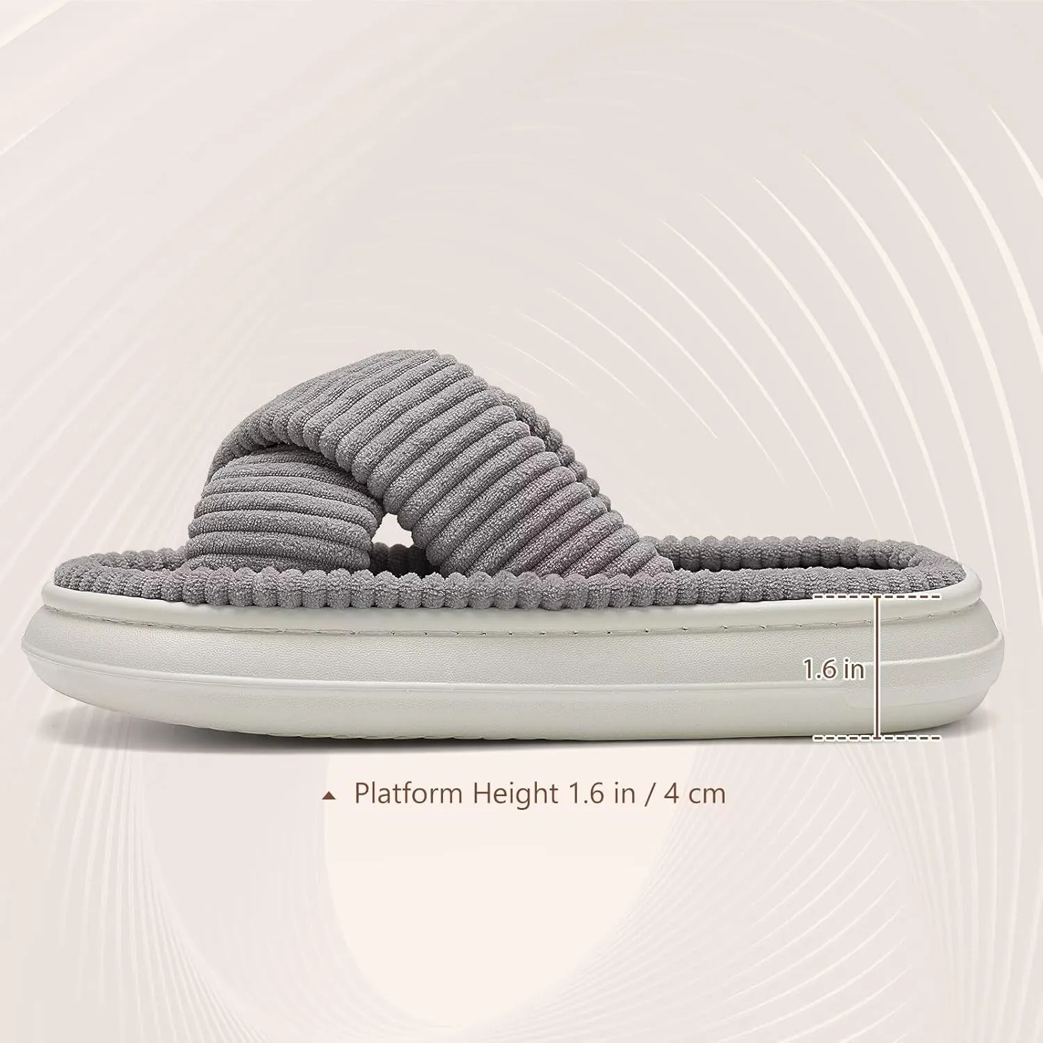 NineCiFun Platform Slippers for Women Indoor and Outdoor Women's Summer Slippers Open Toe Slide House Bedroom Shoes