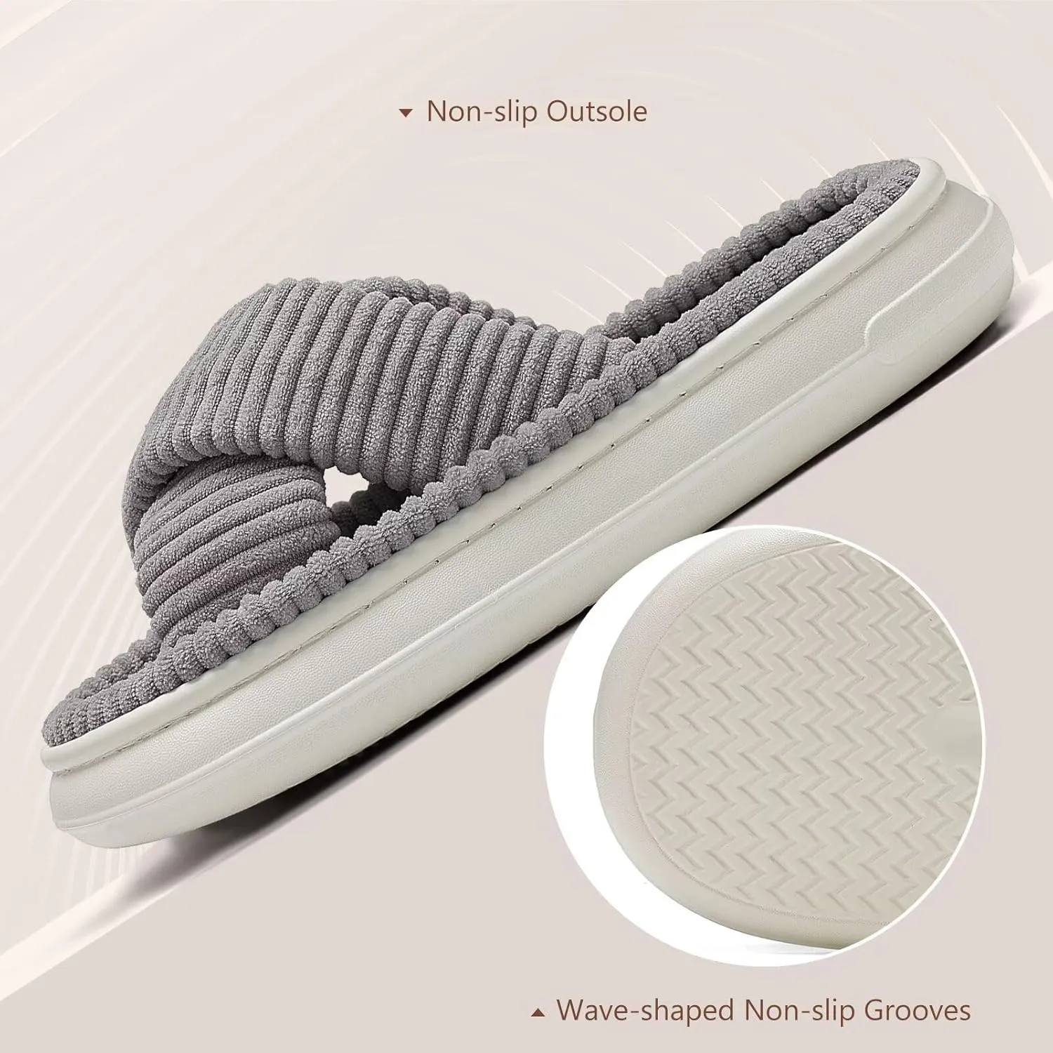 NineCiFun Platform Slippers for Women Indoor and Outdoor Women's Summer Slippers Open Toe Slide House Bedroom Shoes
