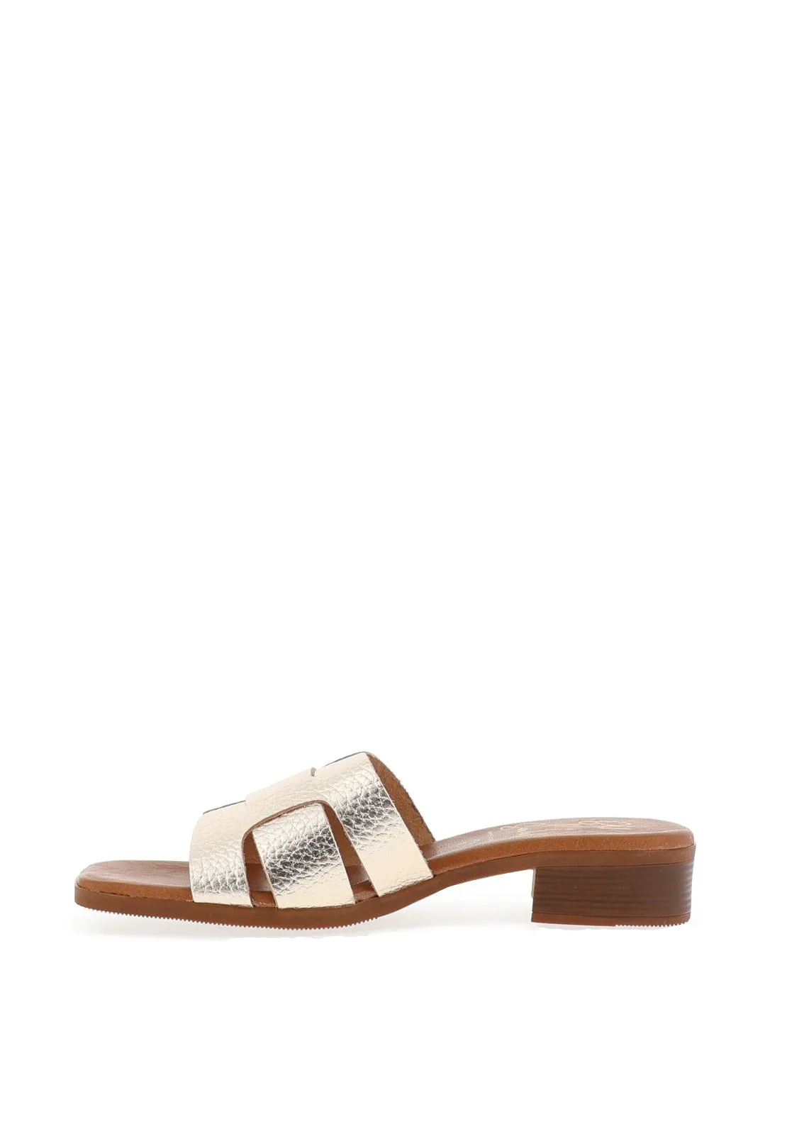 Oh My Sandals Woven Mule Sandals, Champagne